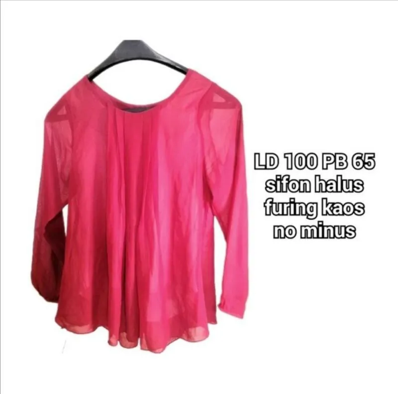 Preloved Blouse pink fanta photo 1