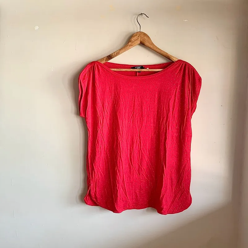 Y2K Casual T-shirt Wanita red photo 1