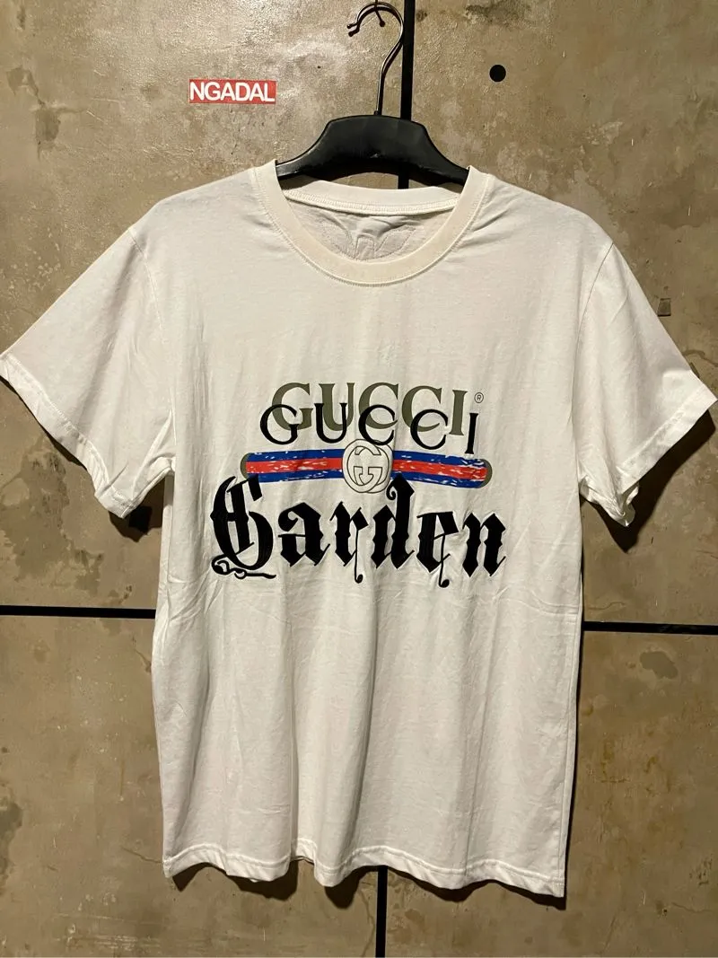 GUCCI GARDEN RARE VINTAGE LOGO PRINT TEE EMBROIDED ITALY - Preloved