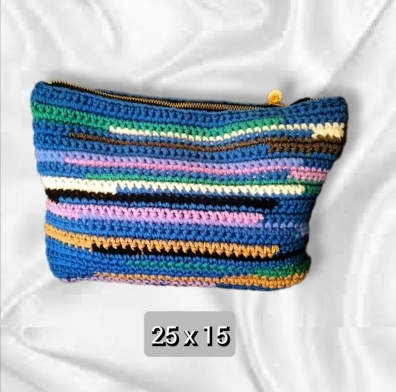 Clutch/tas kosmetik rajut tangan photo 1