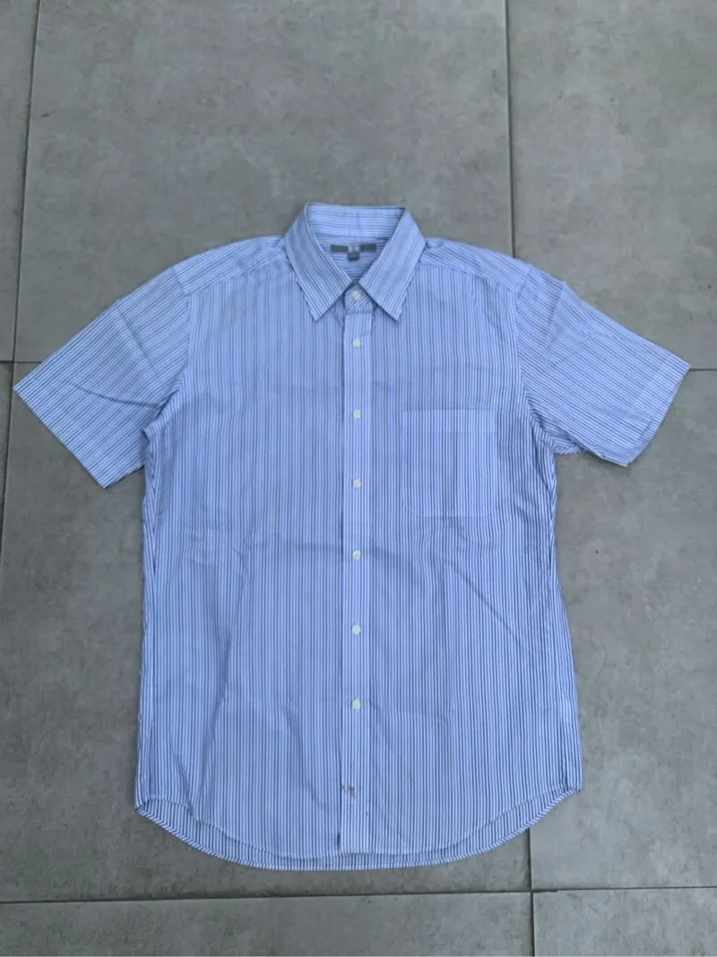 Kemeja salur uniqlo photo 1