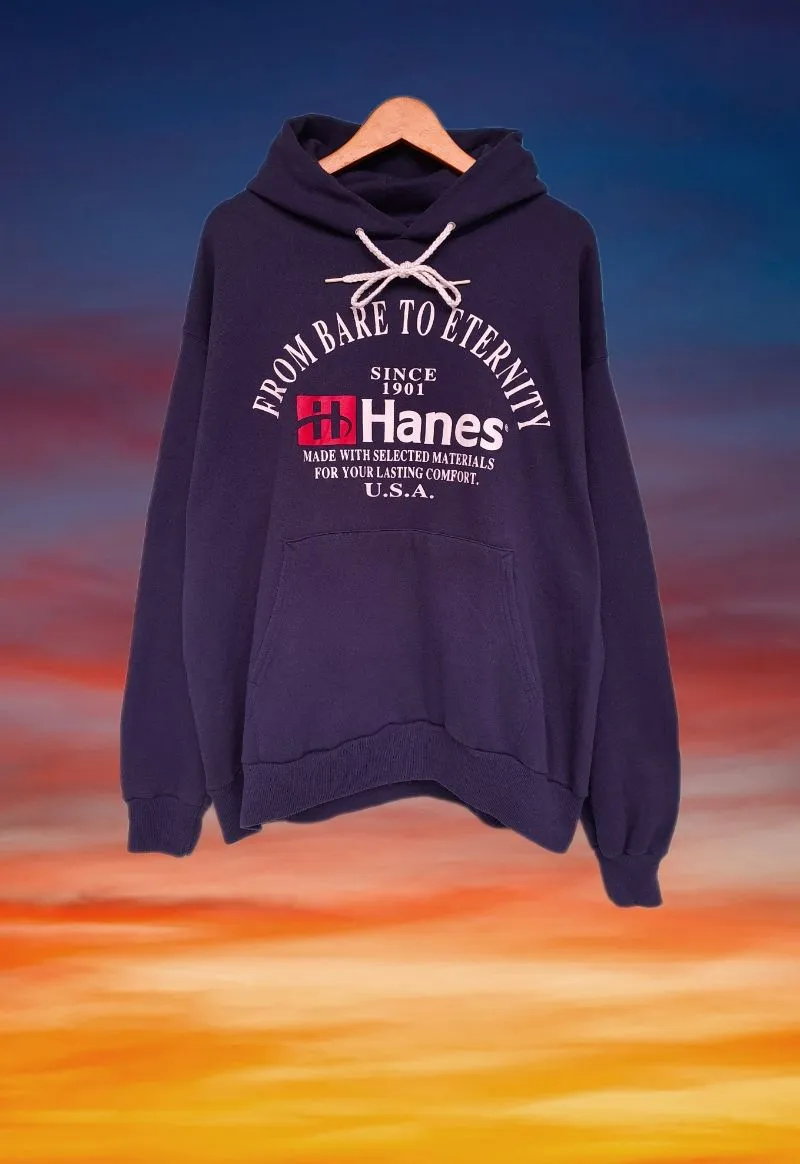 Hanes Streetwear Vintage Hoody Pria navy photo 1