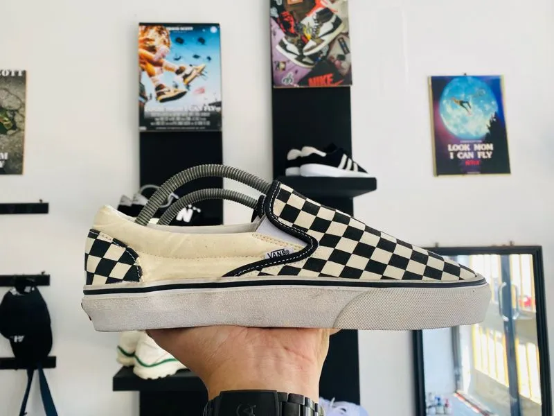 vans slip on checkerboard photo 1