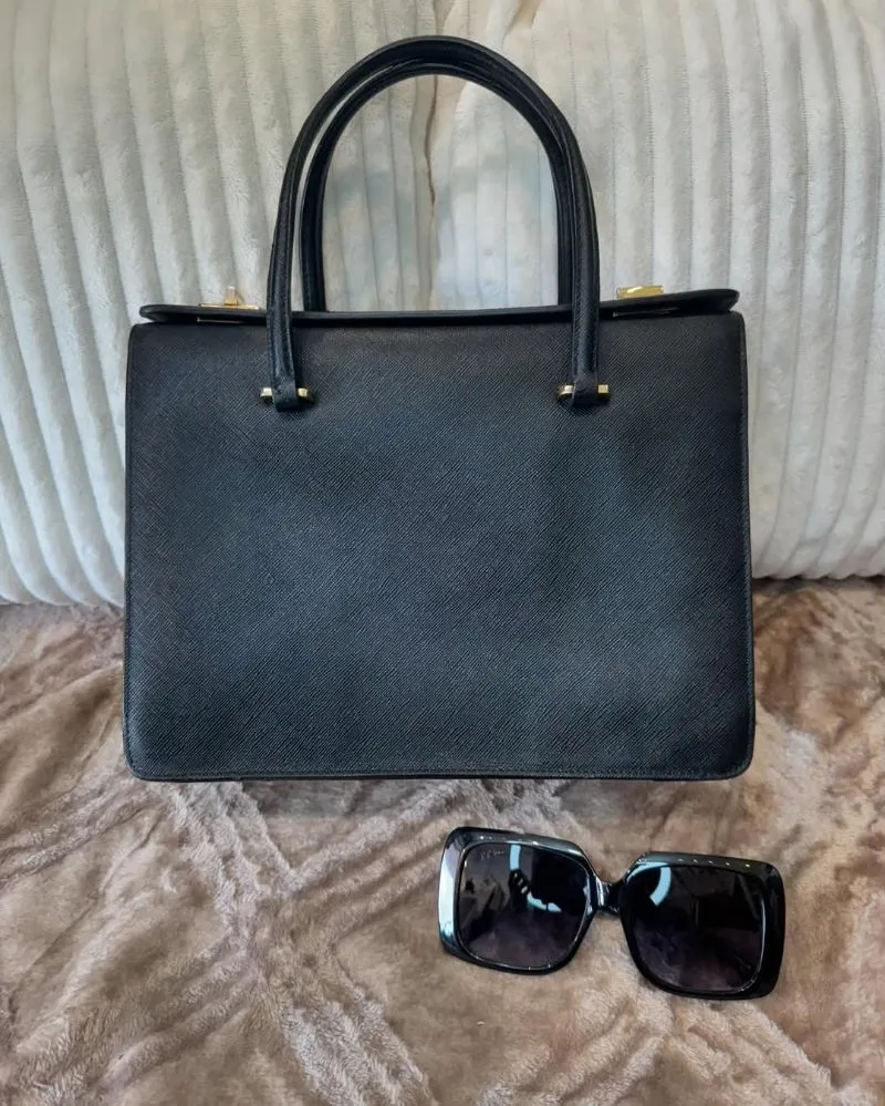 Prada trun lock saviano leather photo 1