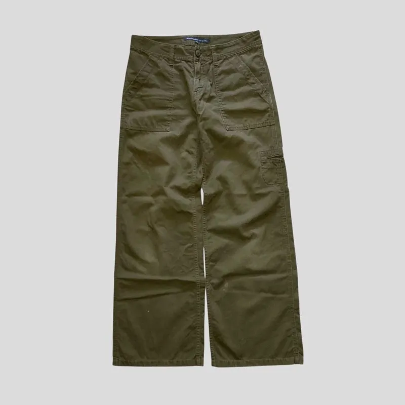 Spick and span fatigue baggy pants olive brown army