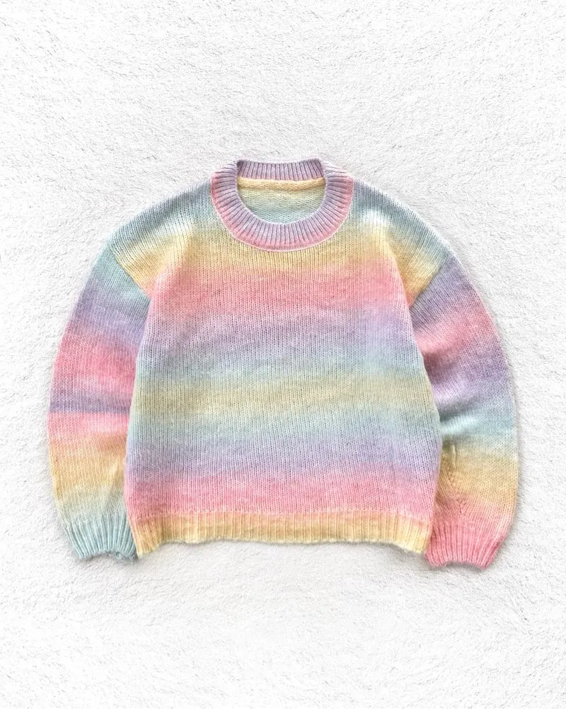 PINTERESTABLE RAINBOW GRADATION KNITWEAR  photo 1
