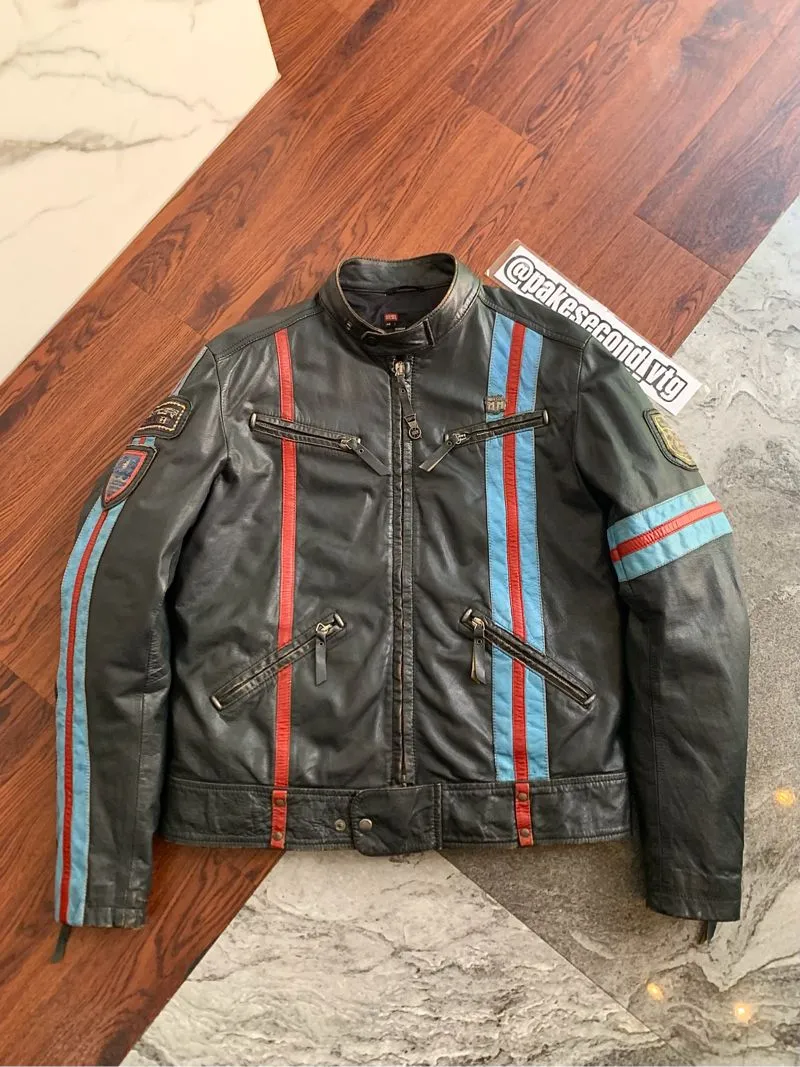 Jaket Kulit Diesel HOJE Leather Jacket Worn by Drake Bell on photo 1