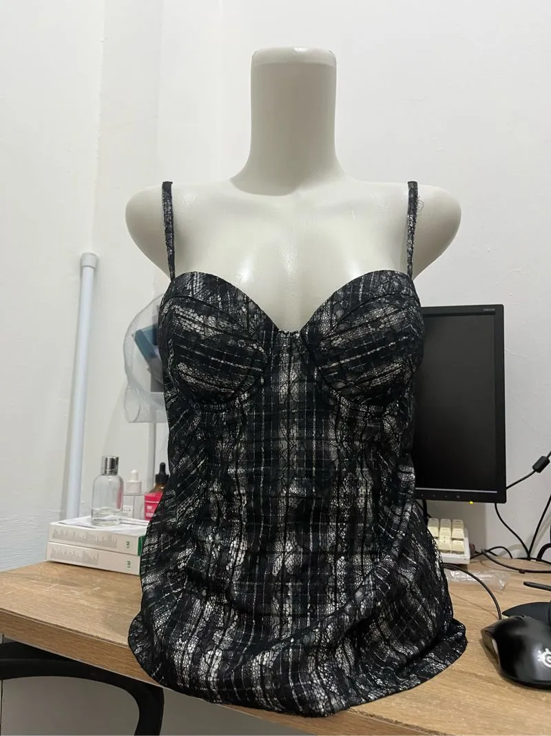 Guess Tartan Brocade Corset photo 1