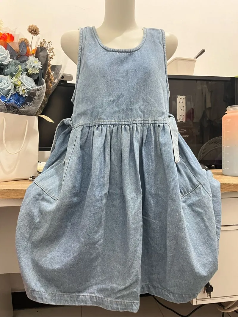 Denim Baby Doll Dress photo 1