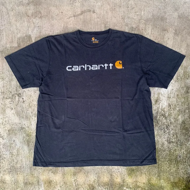 Carhartt Big logo K195-BLK work shirt original photo 1