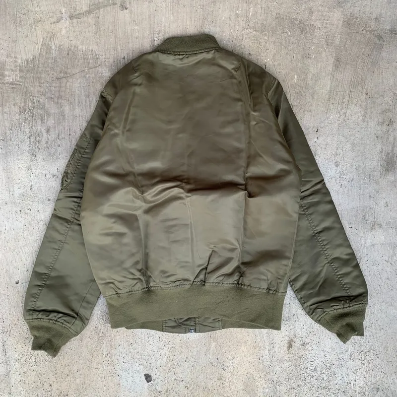 Vintage Casual Bomber jacket Pria green