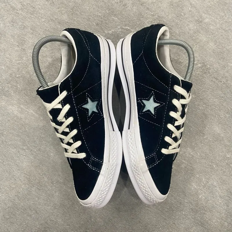 Converse One Star OX Suede Black White Original Preloved