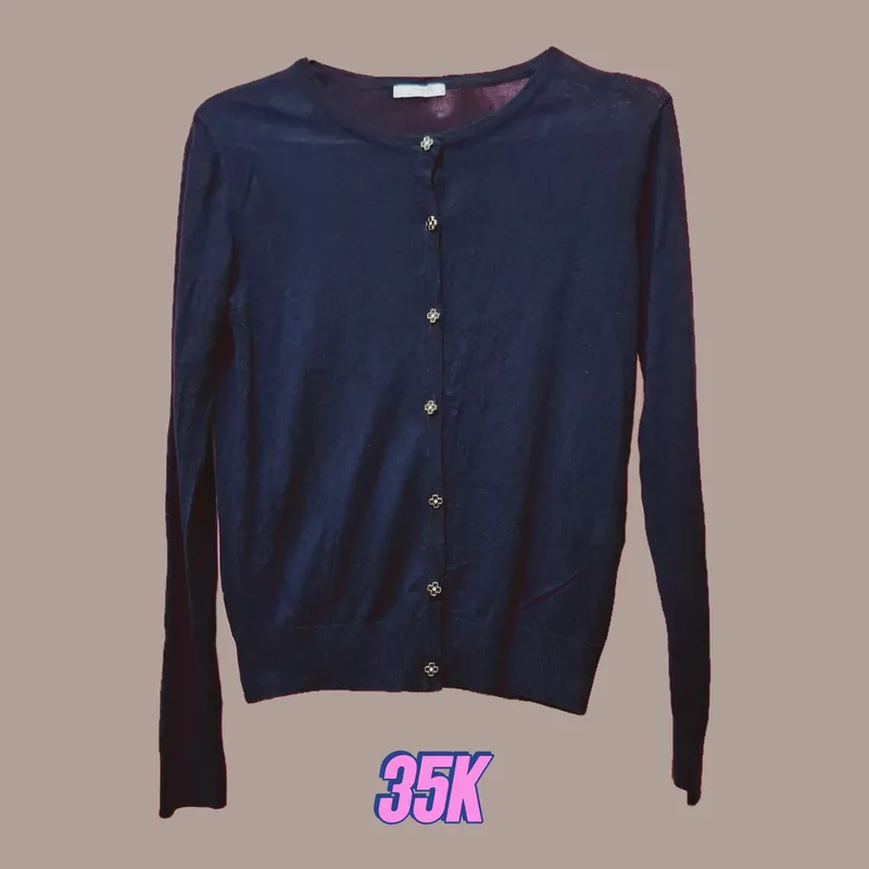 Casual Cardigan Wanita navy photo 1