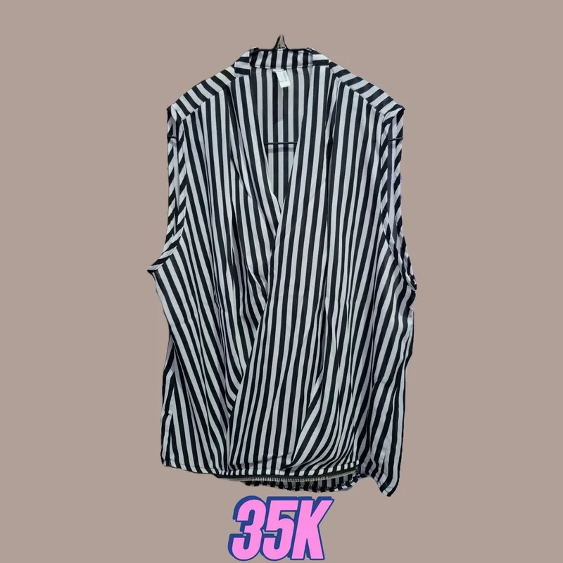 Casual Vest Wanita white black photo 1