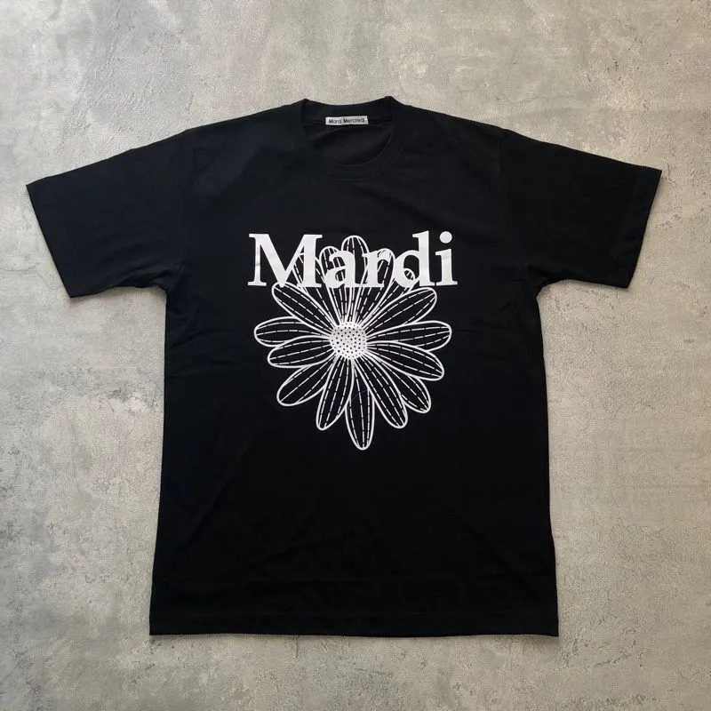 Mardi Flower Slim Tshirt Black Ivory photo 1
