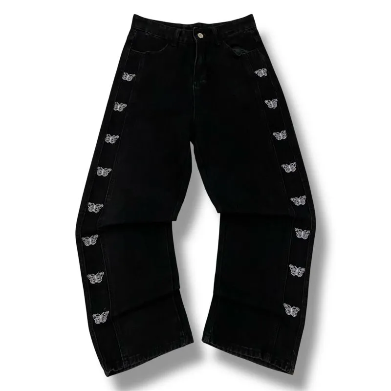 BAGGY (FIT) JEANS BLACK BUTERFLAY BUTTERFLAY photo 1