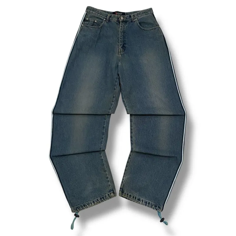 BAGGY JEANS LIST BLUE WOSH photo 1