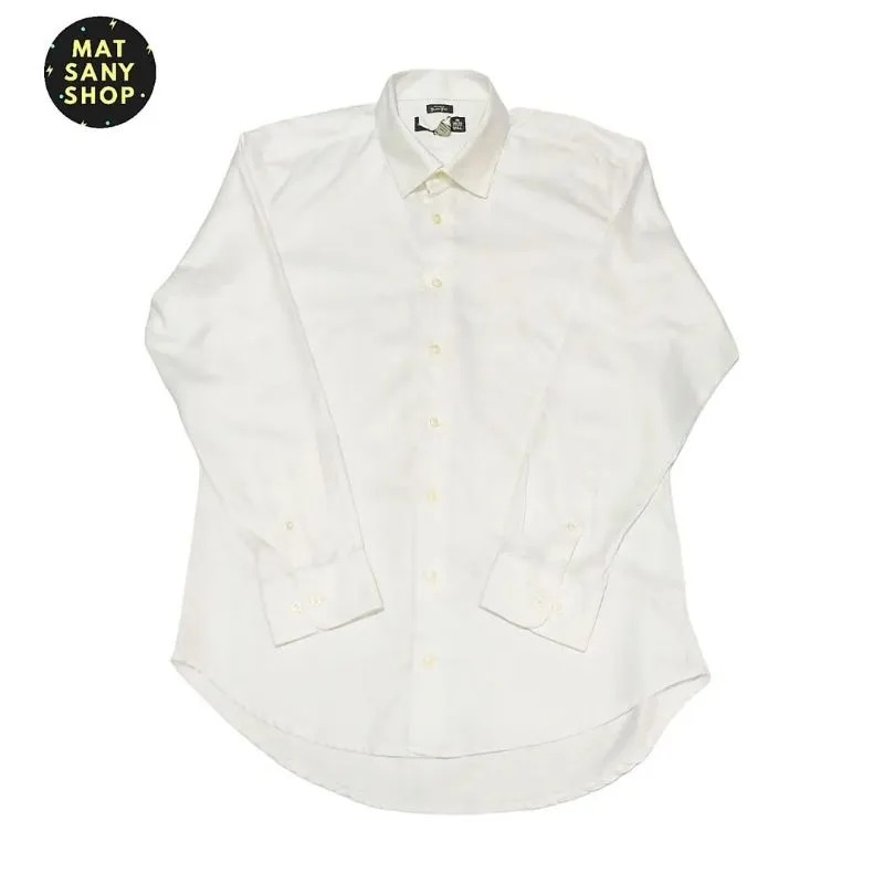 Kemeja Lengan Panjang Putih Polos Basic Branded Tag Cut photo 1