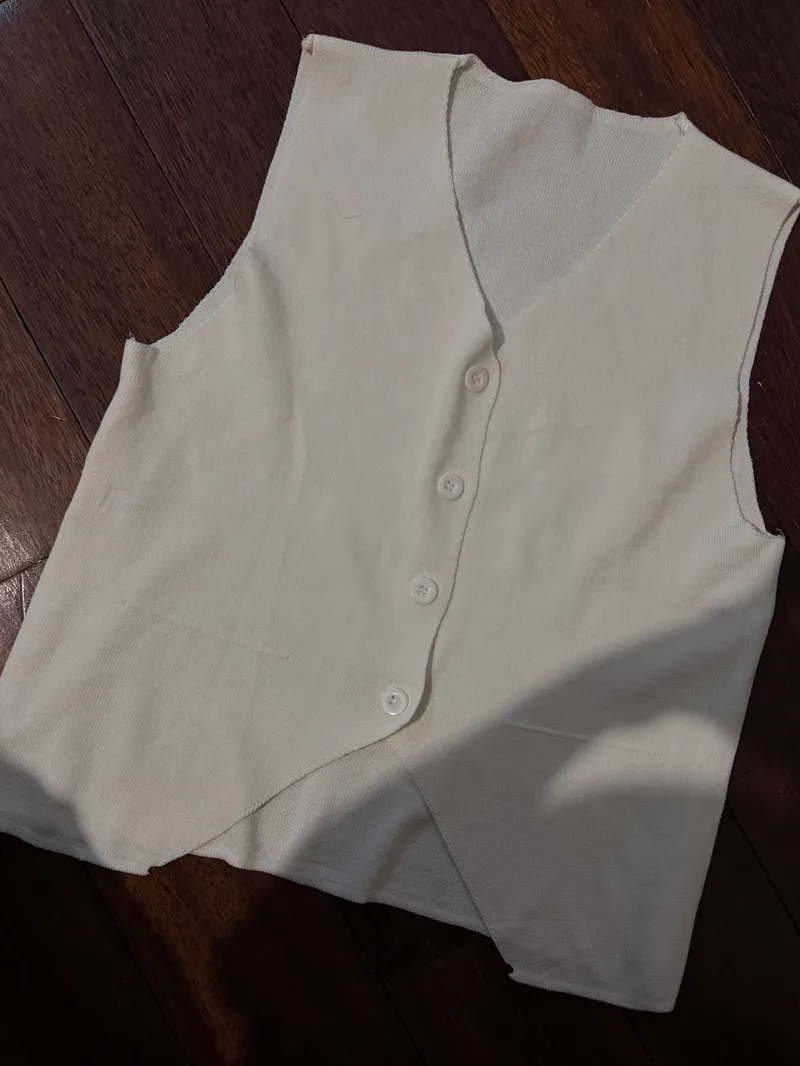 Minimalist Vest Wanita white photo 1