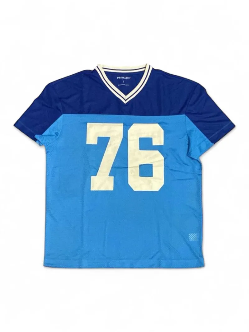  Vintage Primark jersey colourblock double layer NFL style photo 1