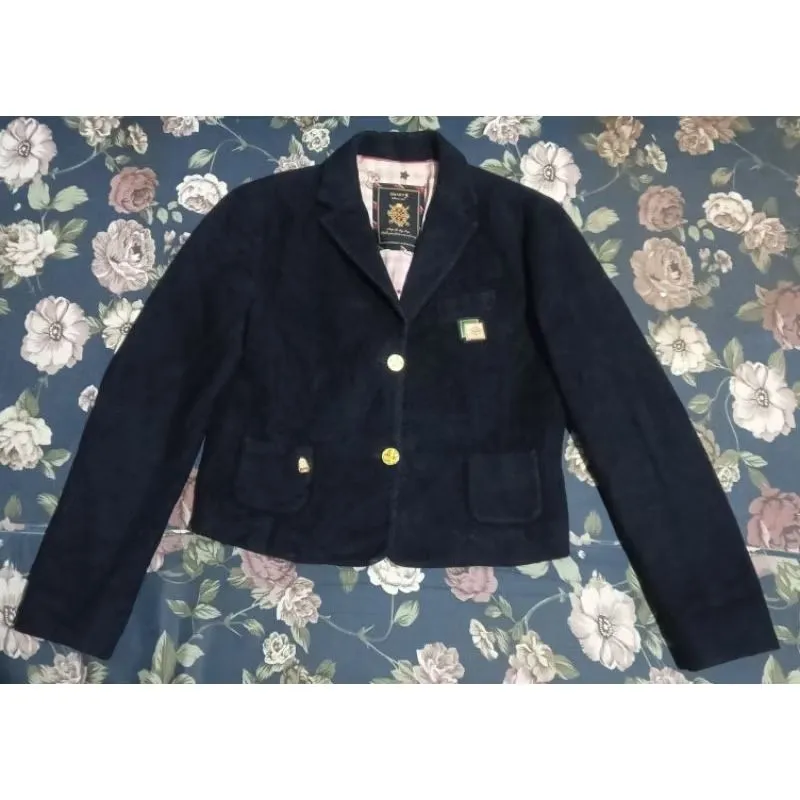 Blazer Jaket Crop Wanita Bludru Korean Style photo 1