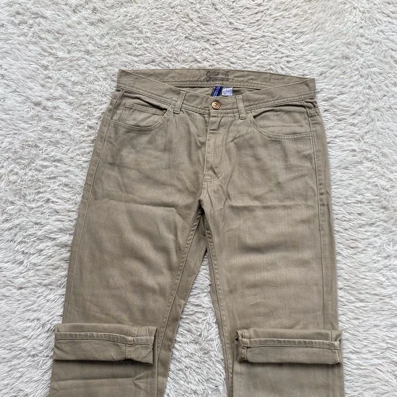 H&M Divided Jeans Slim Fit Tapered Rise Middle Denim Beige photo 1