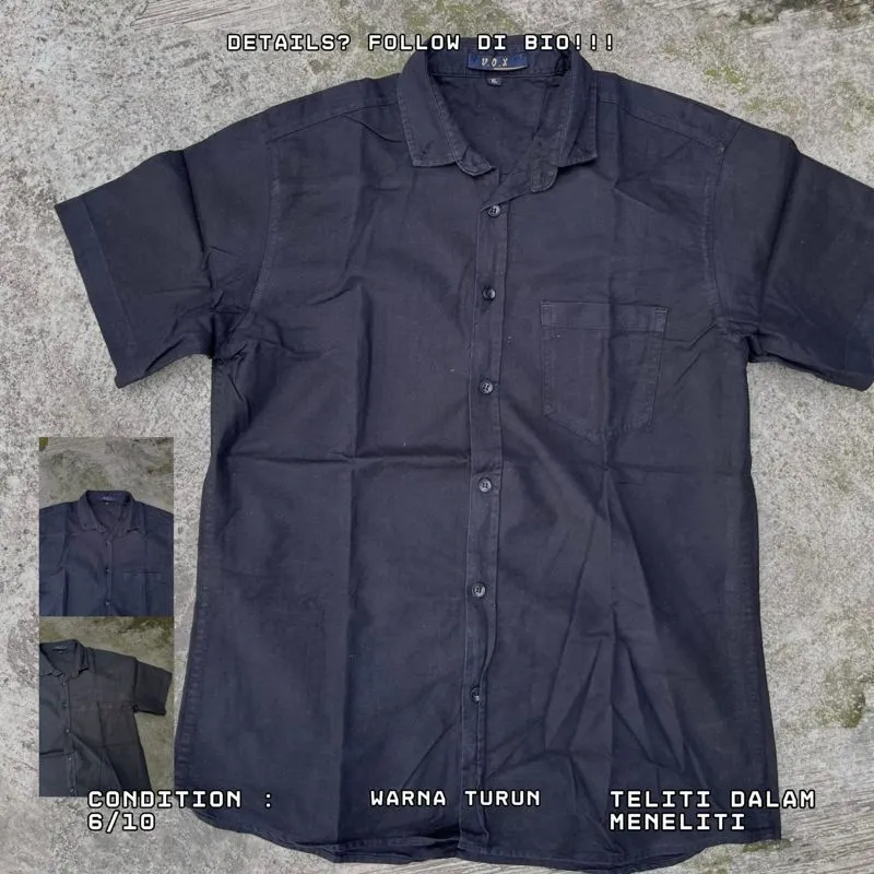 Kemeja Hitam Vintage Casual photo 1
