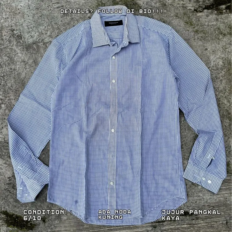 Kemeja Panjang Kotak Kotak Biru Putih photo 1