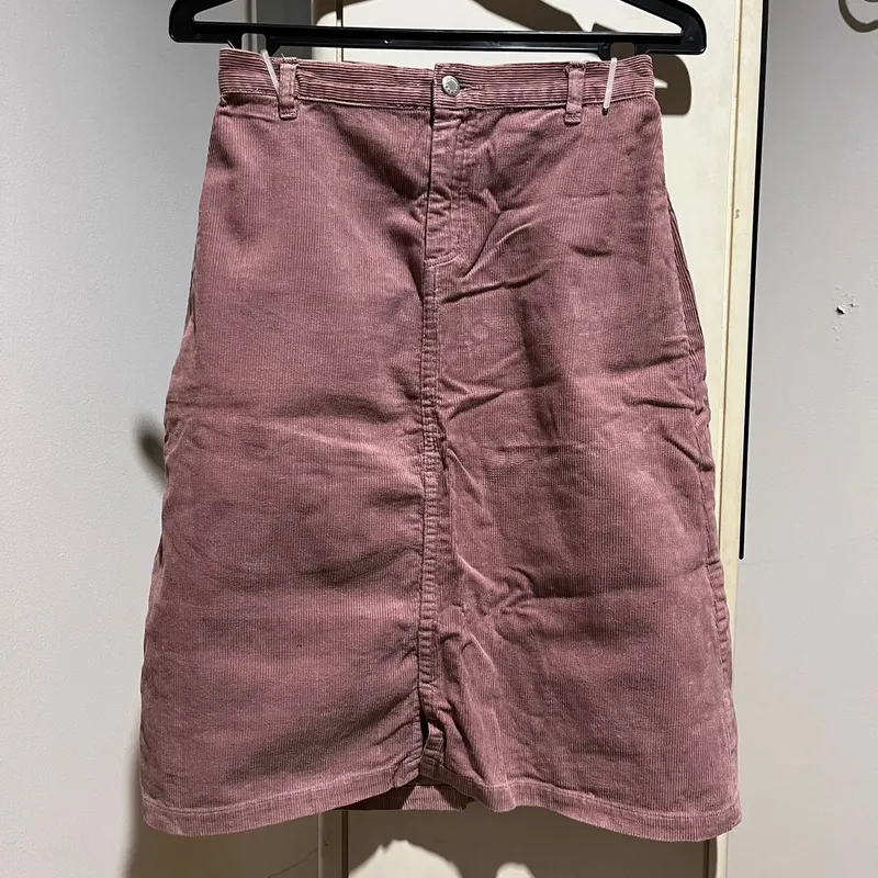 Casual Skirt Wanita burgundy tan pink photo 1