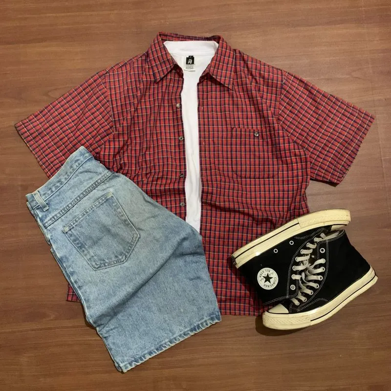 kemeja pendek casual photo 1