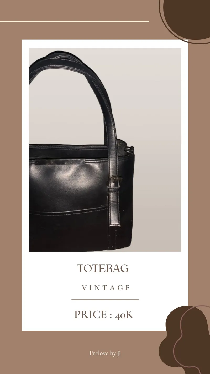 Vintage Minimalist Tote bag Wanita black photo 1
