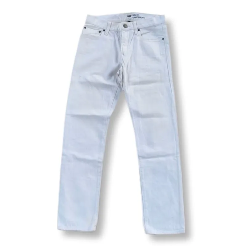 GAP SLIM FIT WHITE DENIM JEANS LONG PANTS | CELANA PANJANG | photo 1
