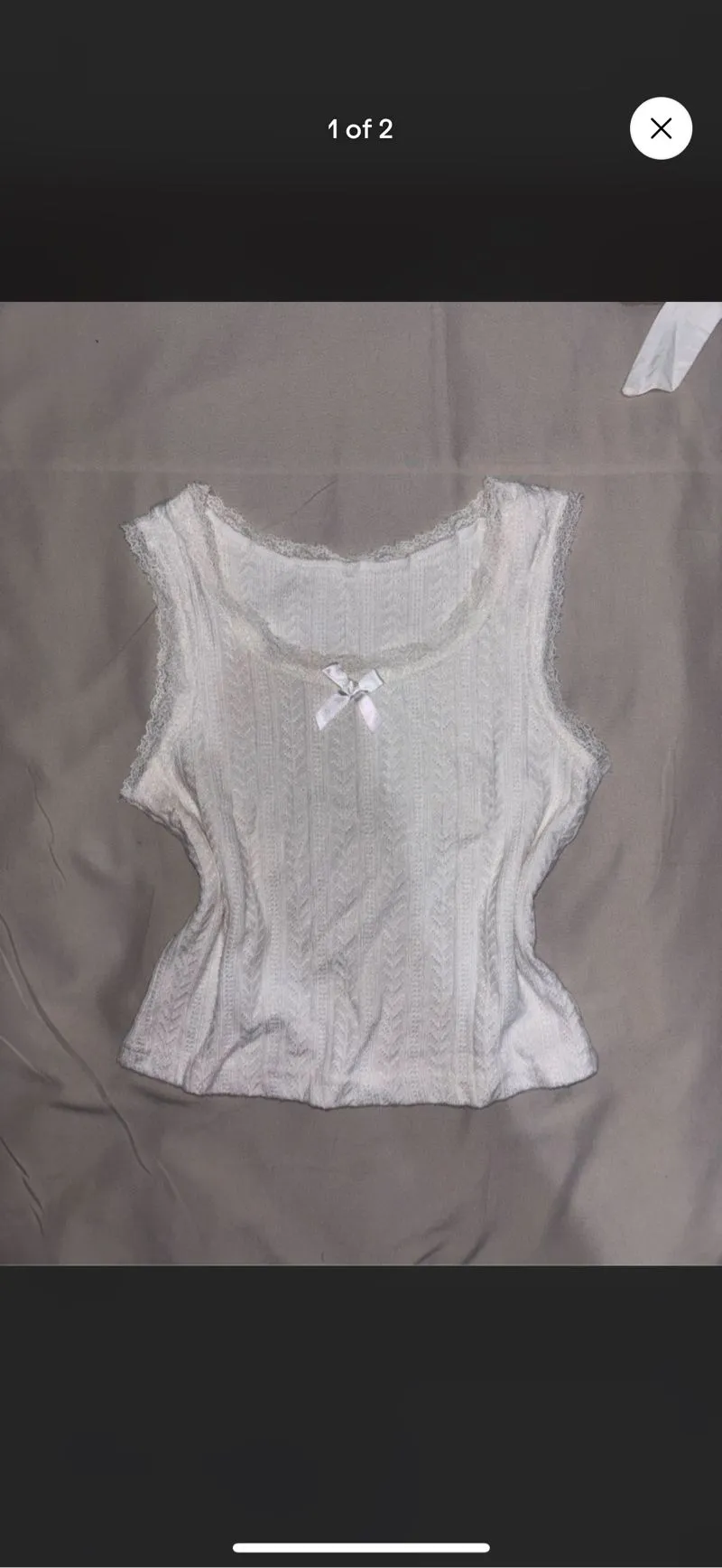 coquette white tank photo 1