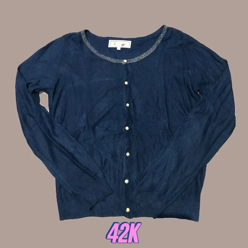 Casual Cardigan Wanita navy photo 1