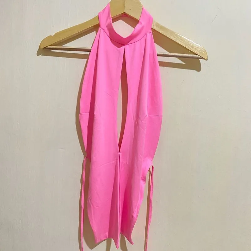 (NEW) Shein pink backless tanktop photo 1