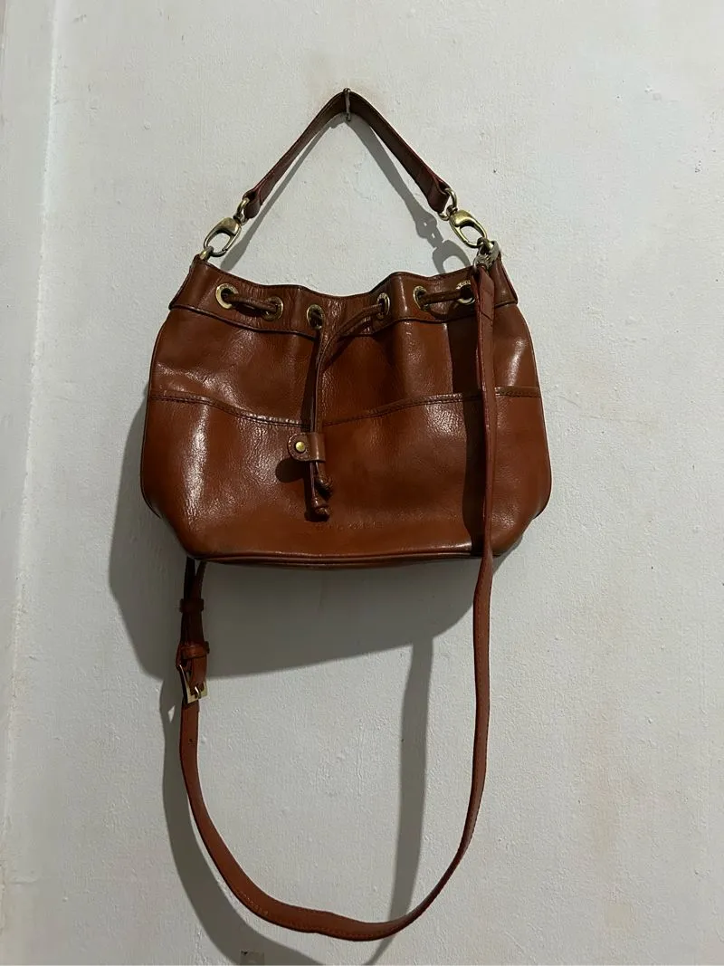 Nicole Leather Drawstring Bag photo 1