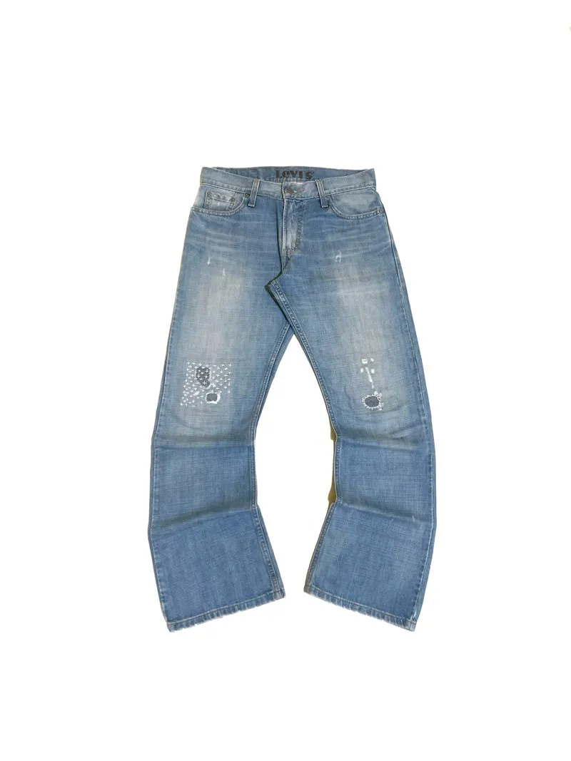 LEVI’S 527 Boot Cut Rework Ripped Jeans 334 Botton photo 1