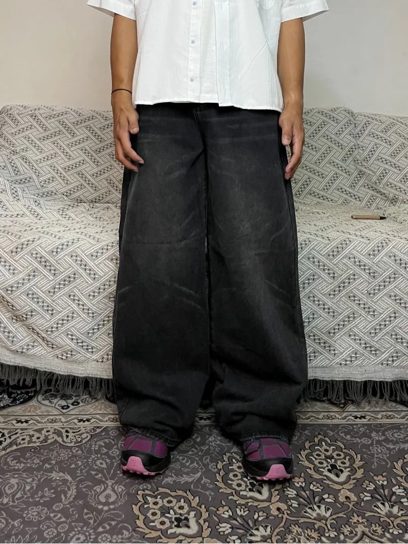 Blackwash fading baggy jeans  photo 1