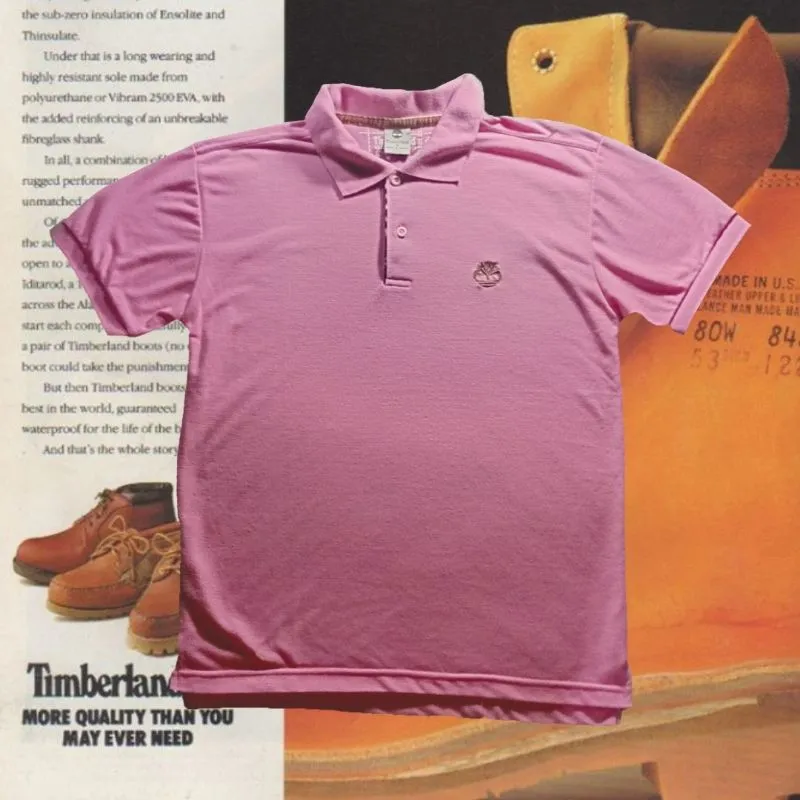 Timberland Mens Polo Shirt Pink  photo 1