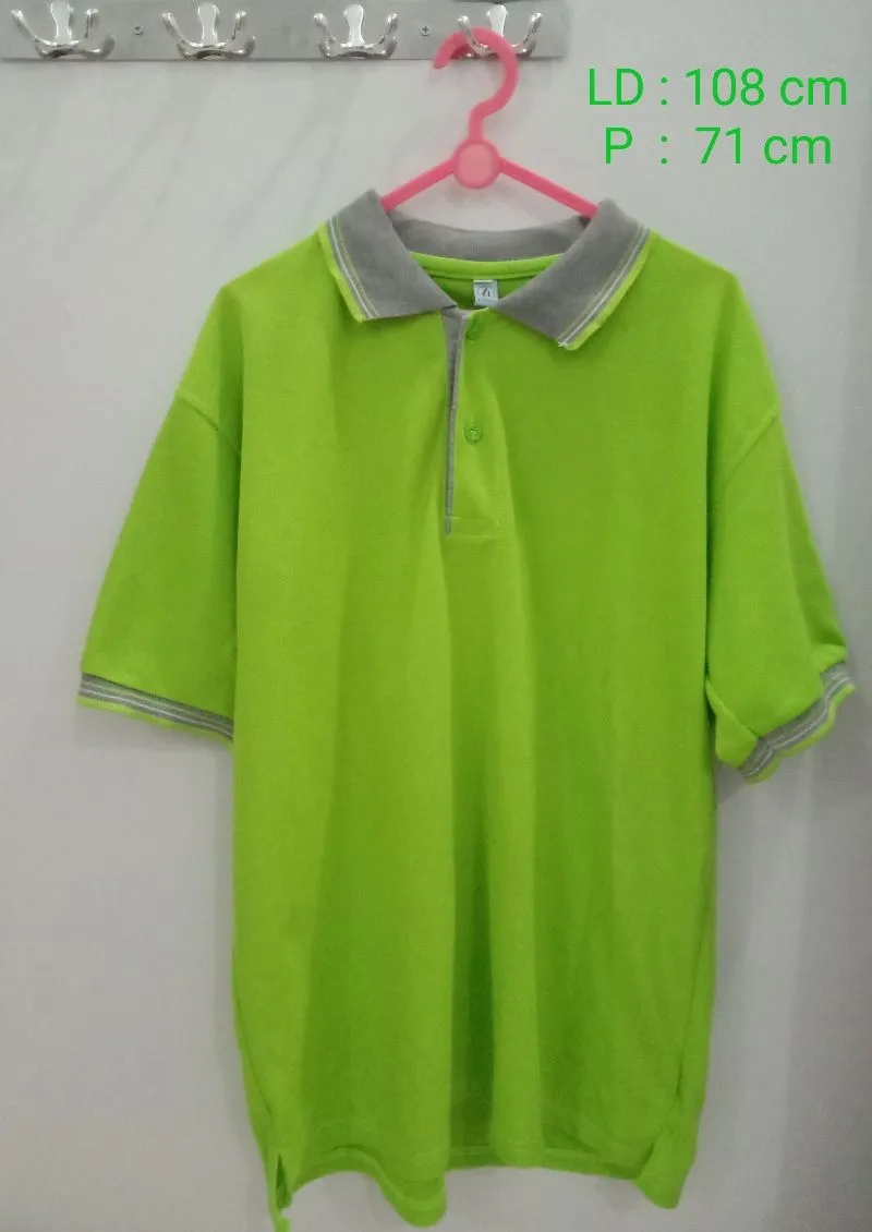 Polo Shirt Hijau Stabilo Preloved  photo 1