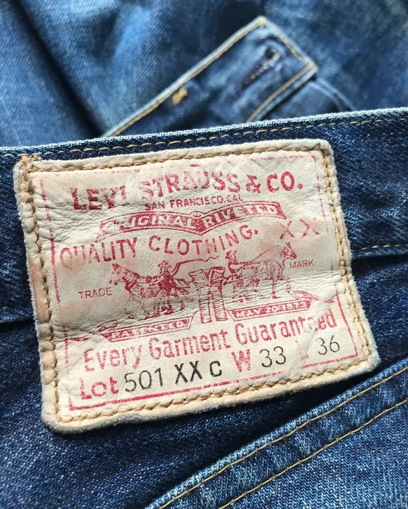 Vintage Levis 501 XX C big E selvedge raw denim