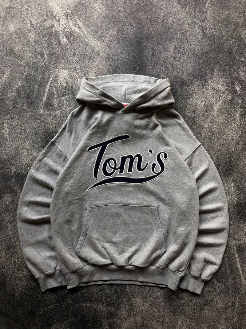 Hoddie Tom’s Birthday Big Embroidery Grey Color🌊 photo 1