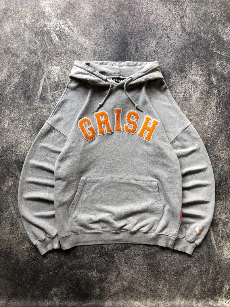 Hoddie Grish Big Embroidery Grey Color🌊 photo 1