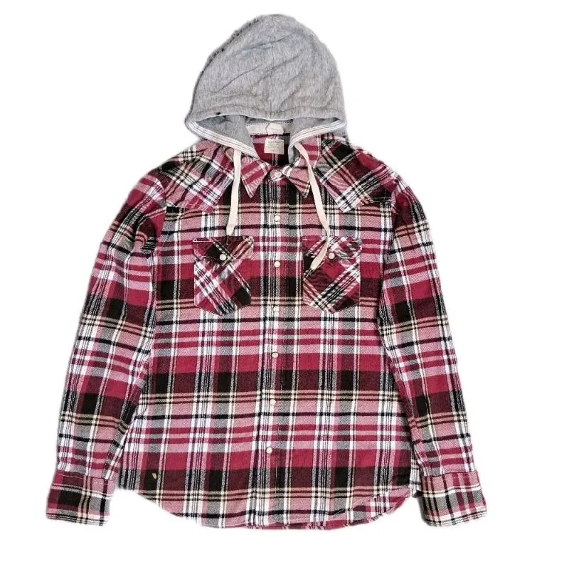 KEMEJA HOODIE FLANNEL BACK NUMBER
SIZE TAG S

LD:104Cm
P: 67 photo 1