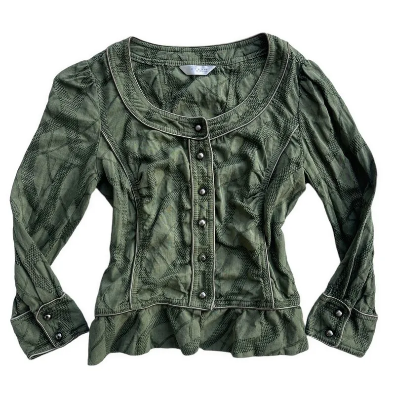 matcha green button up photo 1
