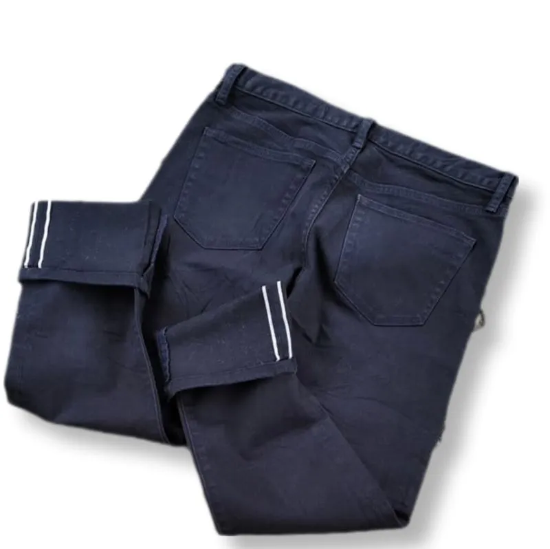 UNIQLO SELVEDGE BLACK DENIM JEANS LONG PANTS CELANA PANJAN