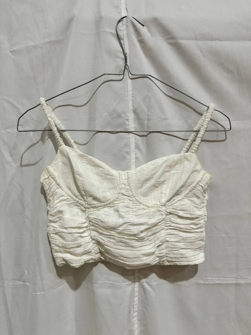 Stradivarius Luxury Minimalist Cami top Wanita white photo 1