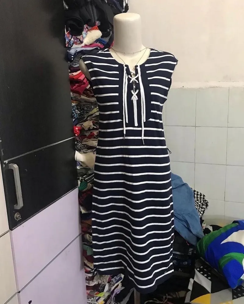 Tommy Hilfiger Casual Shirt dress Wanita navy photo 1