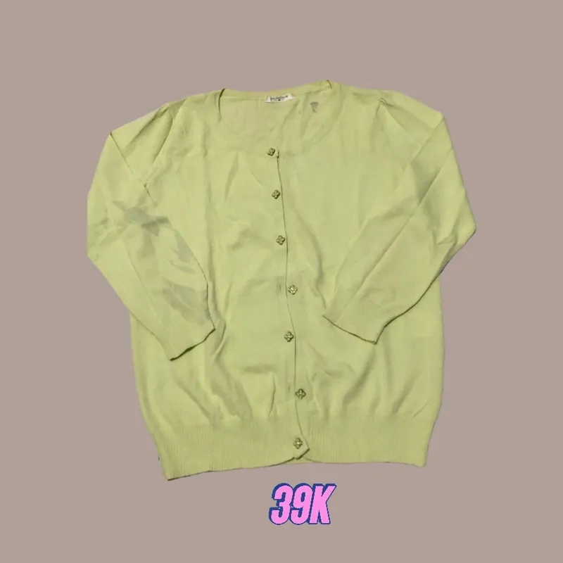 Casual Cardigan Wanita green photo 1