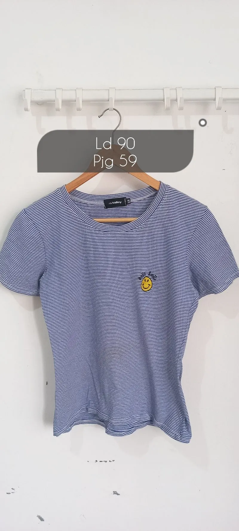 Kaos biru garis garis photo 1